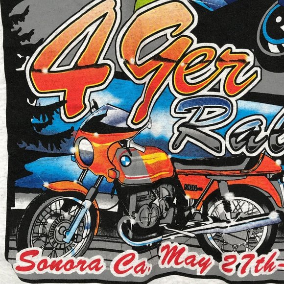 BMW Club Mens Shirt Medium White Motorcycle Rally Northern California Sonora - Picture 9 of 16